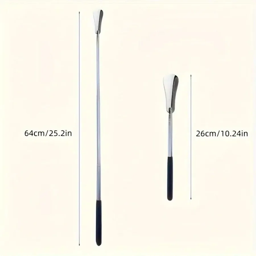 Glyde shoehorn in use with dress shoes