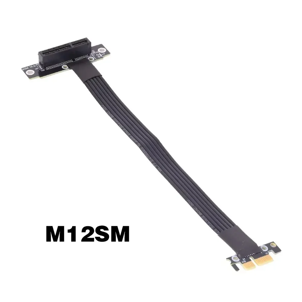 PCIE 4.0 x4 to x1 Extension Cable PCIe 4.0 1x to 4x Gen4 16Gbps Adapter Riser Cable Network Card HDD Capture Card USB Video Card