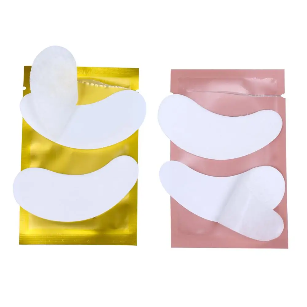 Patchs pour les yeux pour extension de cils, patchs en papier non pelucheux, tampons de maquillage, autocollants pour les pointes, 50/100 paires