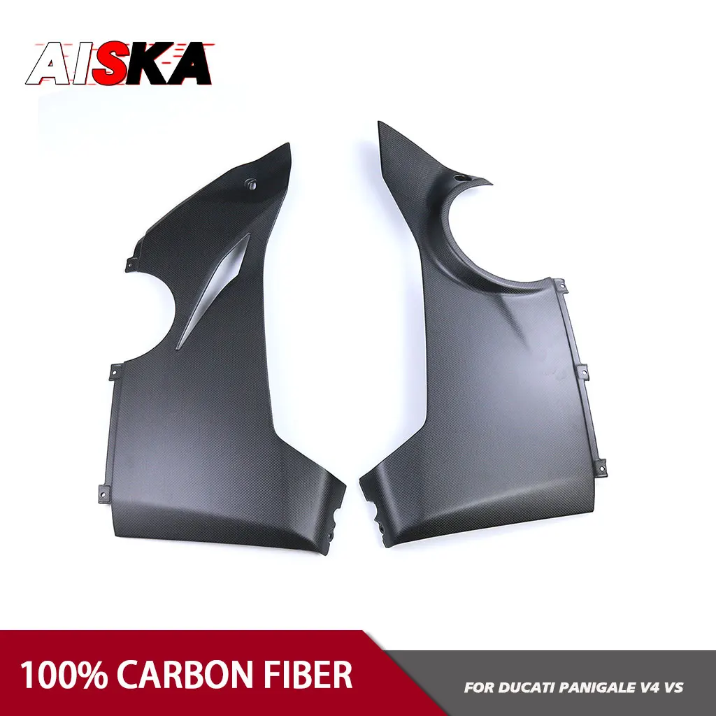 Accessories For Ducati Panigale V4 V4S V4R 2022 2023 2024 Plain Matte Carbon Fiber Motorcycle Lower Side Fairing Kit OEM Design