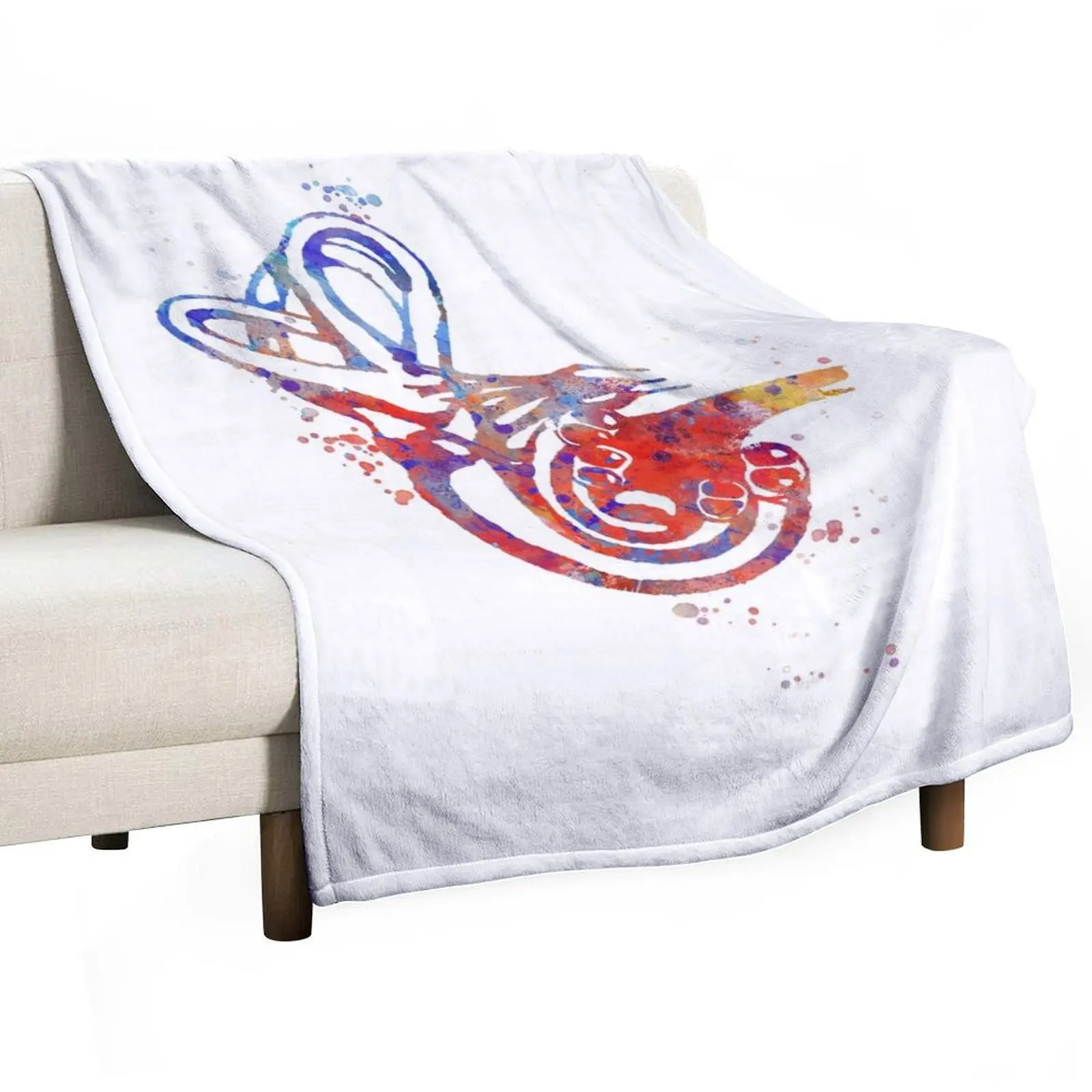 

Cochlea of Inner ear, anatomy art, vestibular system, inner ear structure cochlea Throw Blanket Bed Fashionable Picnic Blankets