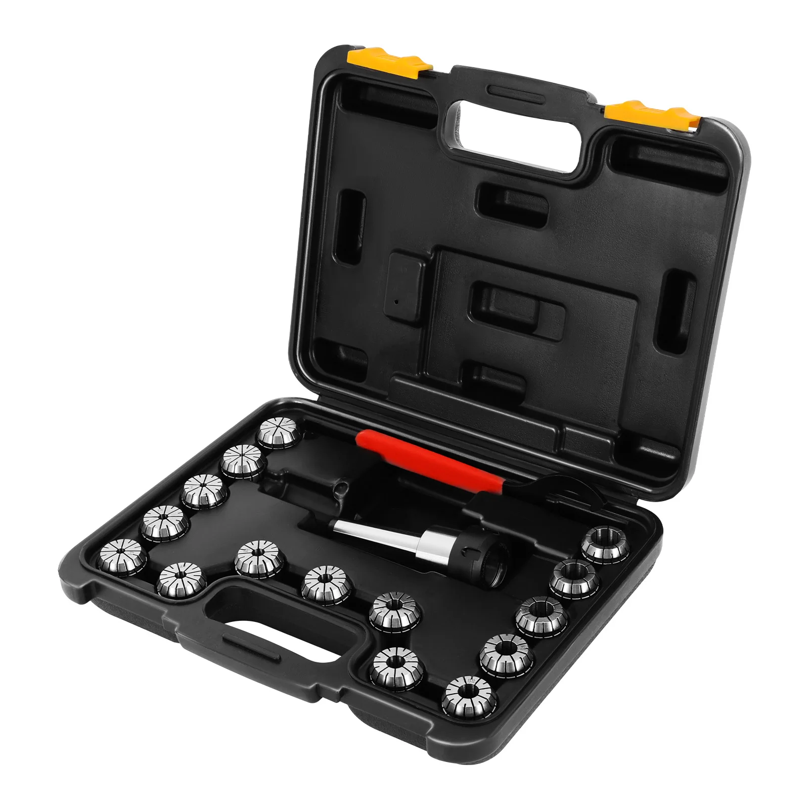 

Collet Chuck Set 17pcs, Precision Collet ER32 MK3 M12 Spring Collet Engraving and Milling Lathe Tool 3-20mm Collet Chuck W/case