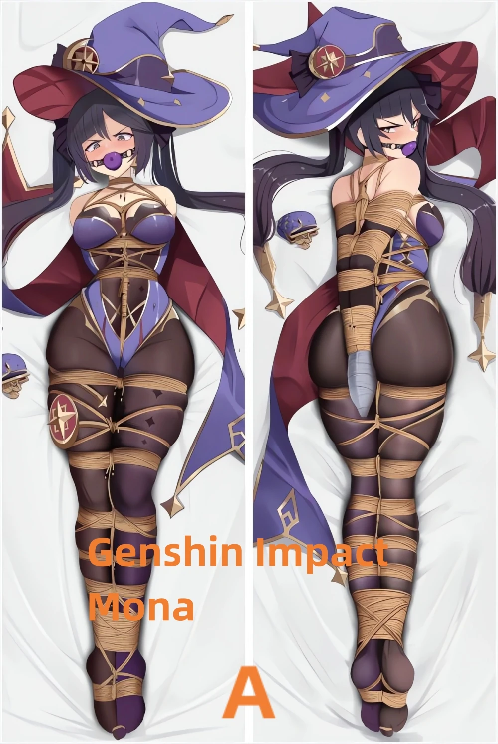 

Dakimakura Anime Pillow Case Genshin Impact Mona Double-sided Print Of Life-size Body Pillowcase Can be Customized