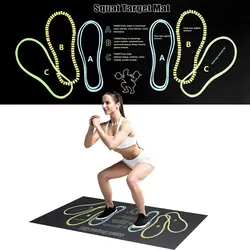 80*35CM Squat Step Position Guide Mat Multipurpose Work Out Mat Leg Muscle Targeting Training Hip Muscle Mat for Yoga Pilates