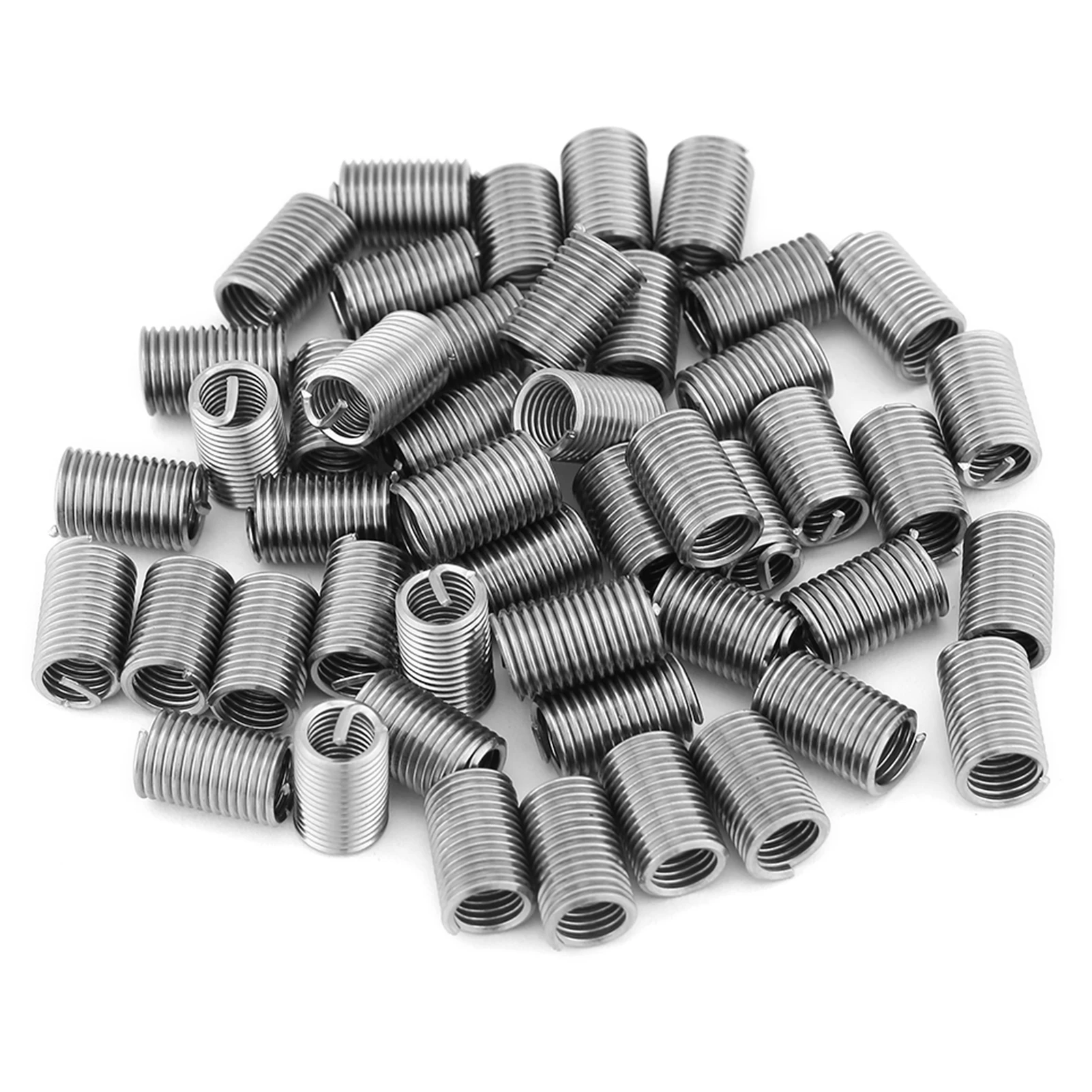 50Pcs M6 x 1.0 x 3D 304 Stainless Steel thread inserts For Low Strength Materials Such As Aluminum Magnesium Avoid Thread Damage