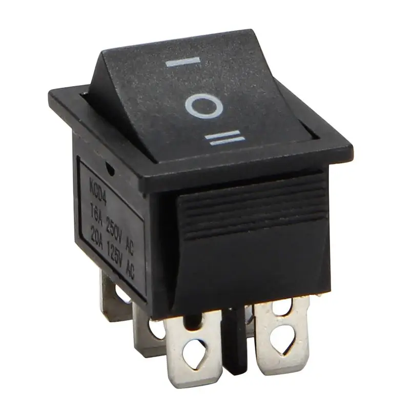 8X 6-Terminals 3 Position ON/OFF/On DPDT Boat Rocker Switch 16A 250VAC 20A 125VAC