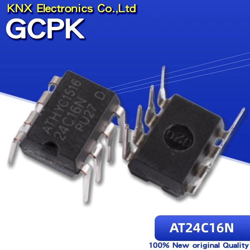 10PCS AT24C16N 24C16N 24C16 AT24N16 DIP-8 EEPROM (2048x8) 16K 1.8-5.5 new original