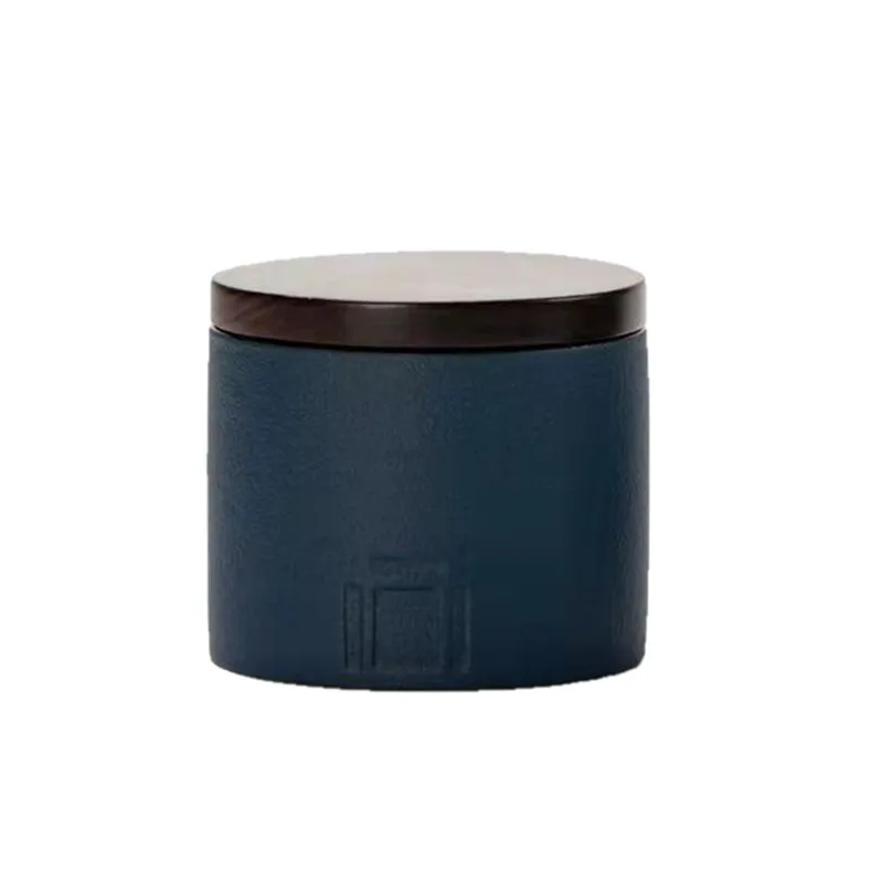 Creative Dark Blue Sealed Storage Jar Portable Mini Tea Can Travel Home Candy Storage Jar Kitchen Food Container Home Decoration