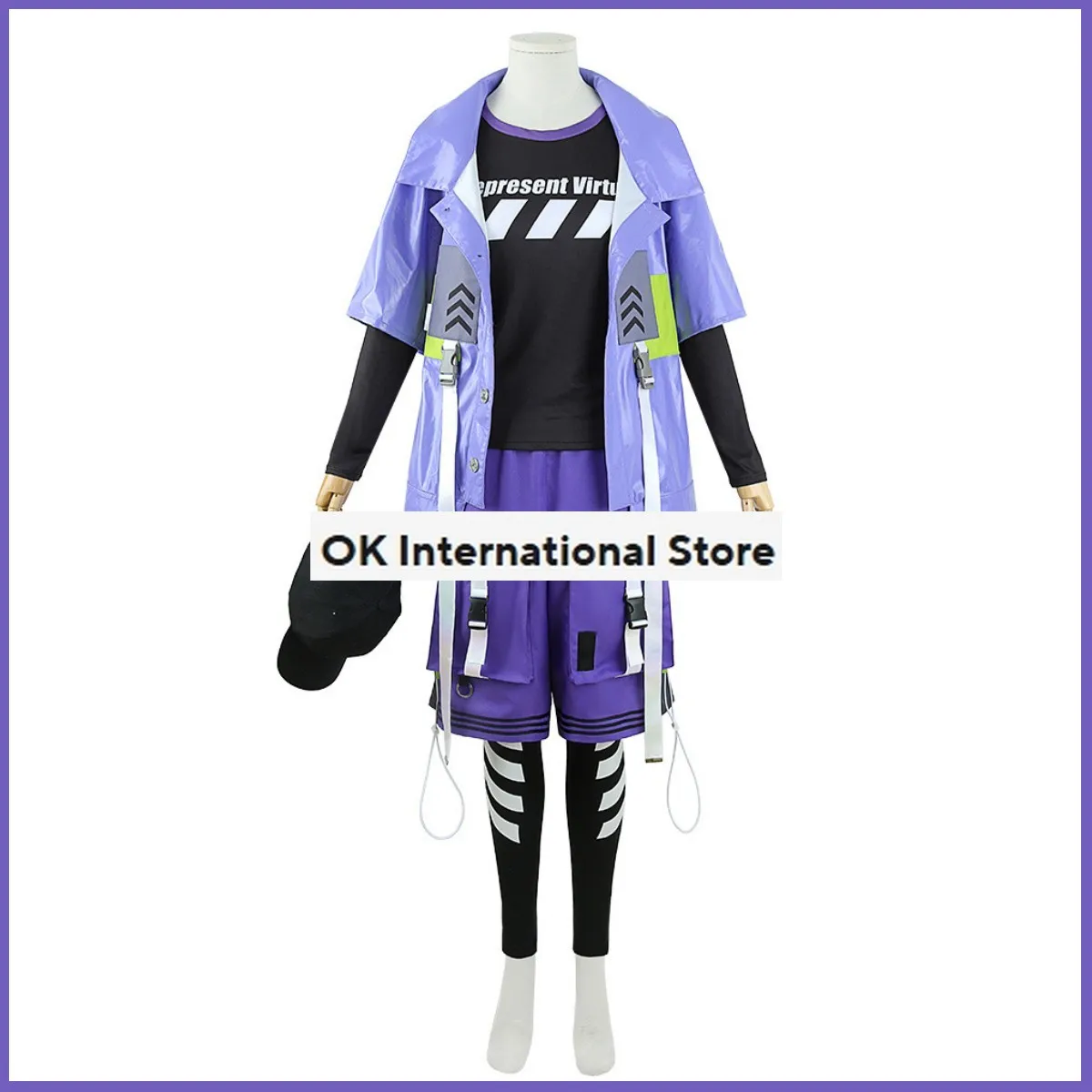 Anime Virtual Youtuber Nijisanji Kenmochi Toya Cosplay Costume, perruque Hip Hop, uniforme, manteau, adulte, homme, femme, fête de carnaval trempé