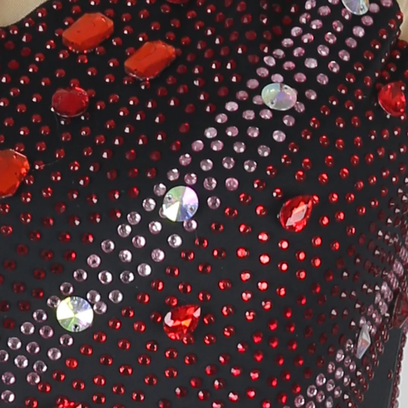 ชุดฟิกเกอร์สเก็ต ชุดเต้นรำ ชุดแสดงบนเวที เสื้อผ้าเด็กผู้หญิง ชุดสเก็ตน้ำแข็ง ชุดเต้นรำ ชุดลีโอตาร์ด แซมบ้า B027