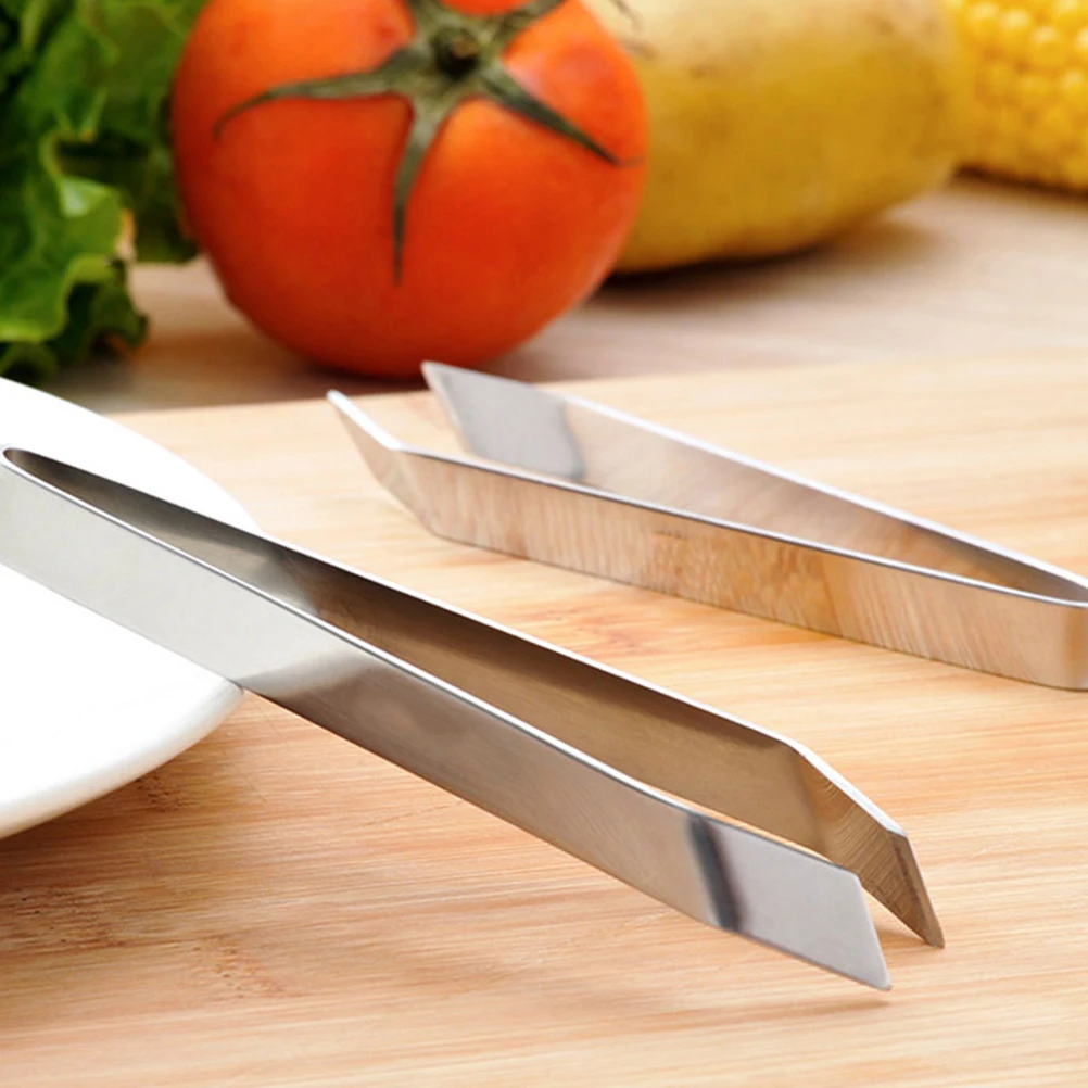 

8pcs Stainless Steel Kitchen Tweezers Set Precision Fish Bone Pig Hair Remover Cooking Tool For Chicken Duck Feathering