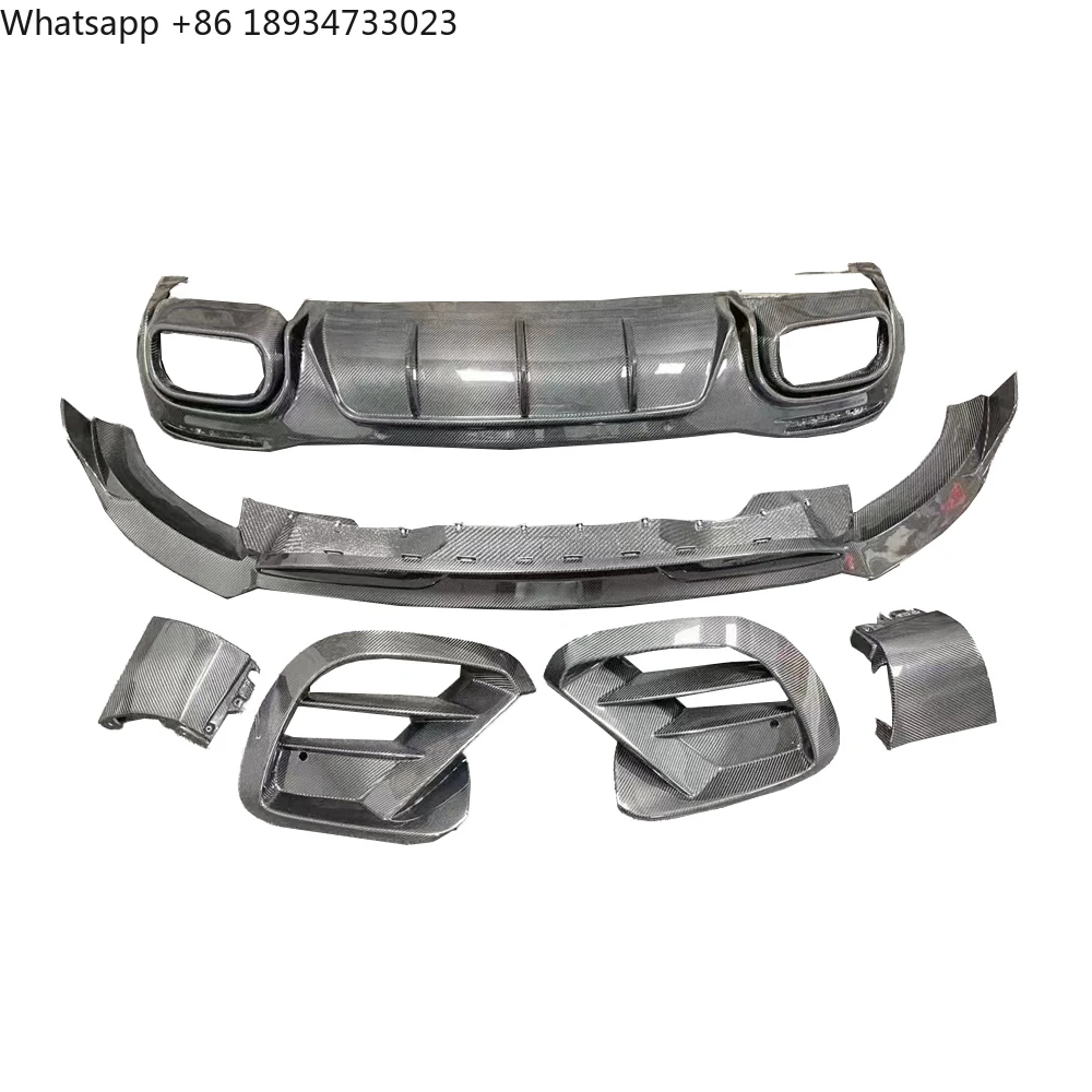Carbon Fiber Body Kit for Mercedes Benz GLE63 GLE53 GLE450 W167 Front Bumper Lip Front Canards