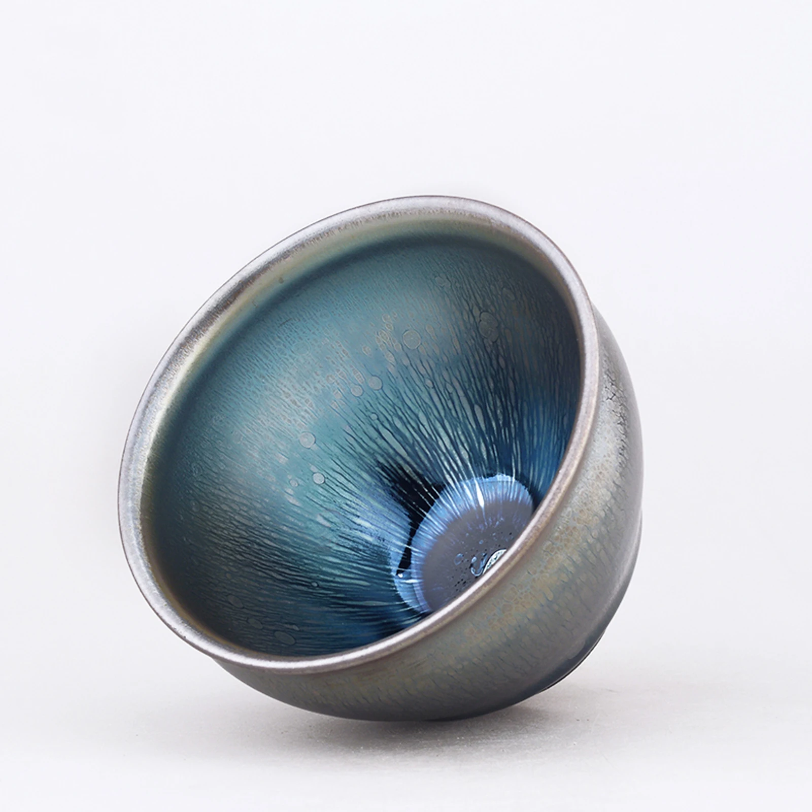 JZ230 Chinese Ancient style Vintage Ceramic Tea Cup Tumbler Natural Tenmoku Glaze Tea Milk Beer Mug Water Cup/Jianzhan