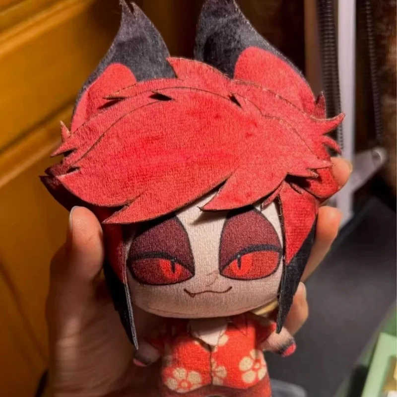 Stuffed 10cm Anime Game Hazbin Hotel Sir Pentious Alastor Vox Lucifer Angel Plush Doll Cos Backpack Pendant Keychain Toy Gifts