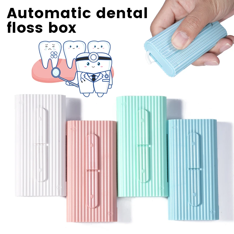 

1box Teeth Flosser Floss Pick Dispenser Teeth Cleaning Tooth Pick Disposable Toothpicks Automatic Portable