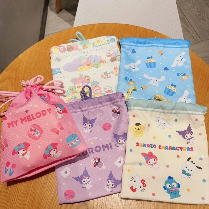 Sanrio innovative Kuromi Cinnamoroll beautiful anime kawaii canvas bag cartoon cute student book printing storage bag girl gift