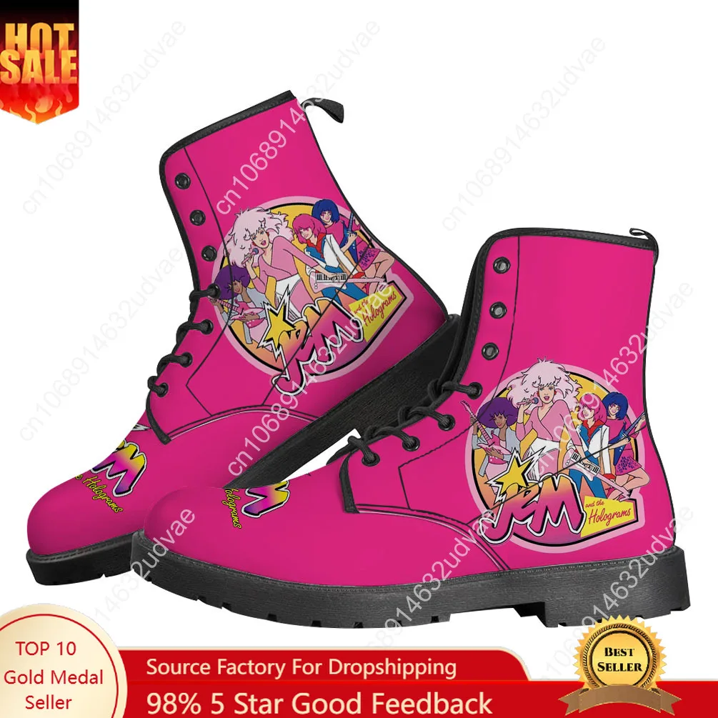 

Jem and The Holograms Boots Mens Womens Teenager Shoes Casual Boot Outdoor Light High Quality Print on Demand Customize Shoe