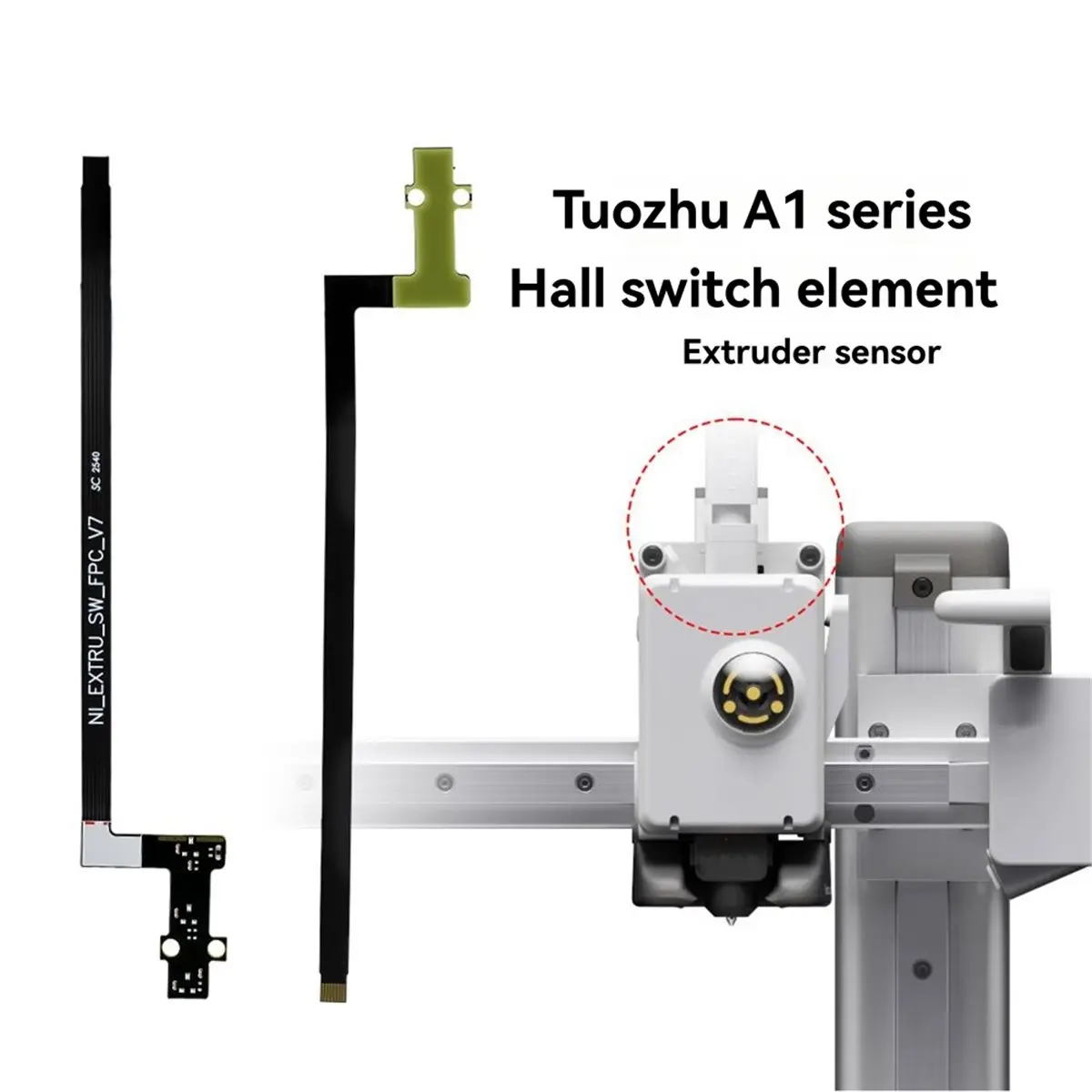 A003 For A1/ A1 Mini Feed Hall Board Filament Sensor Replacement with Ribbon FPC Cable 3D Printers Parts