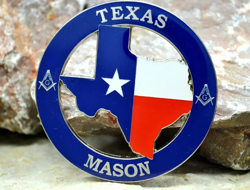 Metal Chrome Texas Mason Edtion Lone Star Car Trunk Emblem Badge Decal Sticker