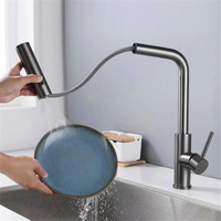 Kitchen Faucet Stainless Steel 304 water tap modern kichen aps pull out Rotation Waterfall Stream Sprayer