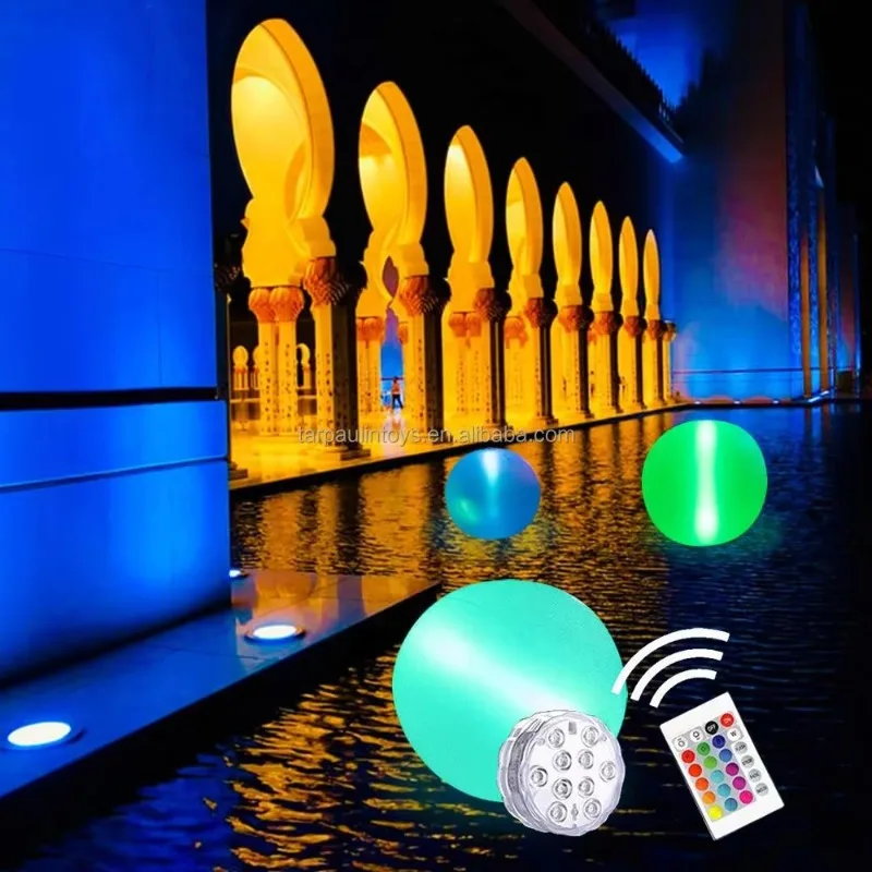

40Cm 16 Color RGB Diameter Remote Control Inflatable Light Emitting Diode Ball