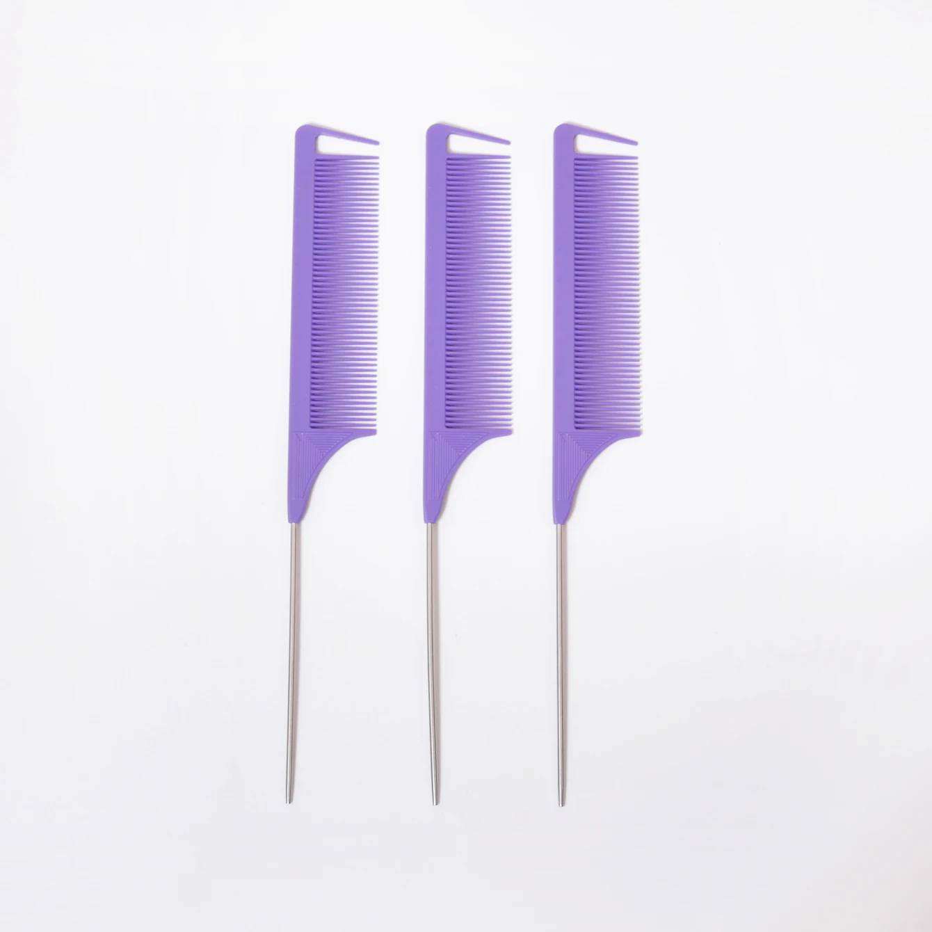 3本の金属製の針が付いたマウスの尾の櫛,本物の髪のかつらに特別