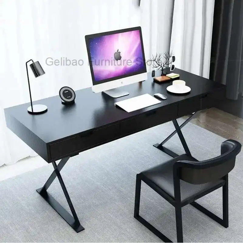 Tavoli da ufficio Scrivania Tavolo da studio per computer Postazione di lavoro moderna per caffè Mobili Posti per conferenze direzionali Scrittura Desktop in acrilico