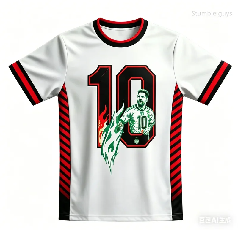 Football Jersey Messi 10 Men Summer Short Sleeve Tshirt Casual Kids Boys Clothes Tops Street Casual Kids Dressing