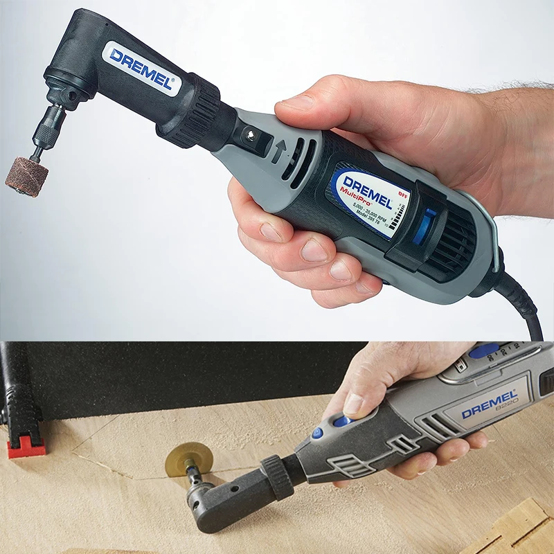Imagem -03 - Dremel 575 Fixação do Ângulo Direito Adaptador Original da Broca do Ângulo Direito para a Ferramenta Giratória Engrenagem para o Corte da Perfuração e a Moedura