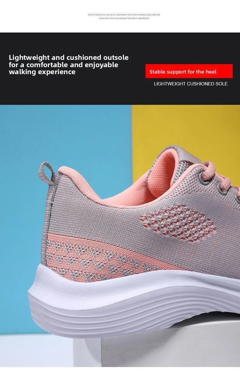 Damen-Sneaker zum Laufen, atmungsaktiv, mit Schnürung und Mesh-Material, rutschfest, leicht, bequem, ideal für sportliche Aktivitäten, zum Spazierengehen und für den Alltag. – Detail 3