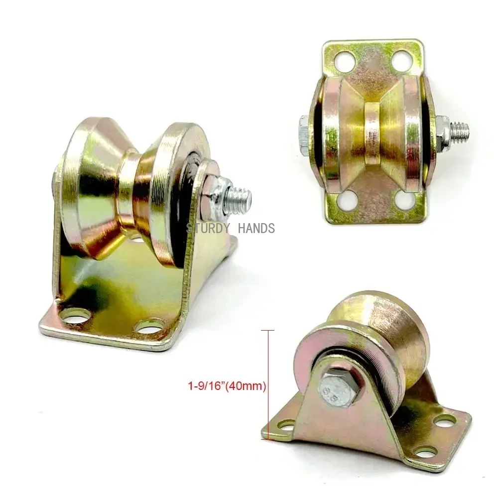 2PcsV Groove Caster 1-1/4inches, Sliding Gate Wheel, for Inverted Track, Rolling Gate, Sliding Gate, Industrial Machines Rail