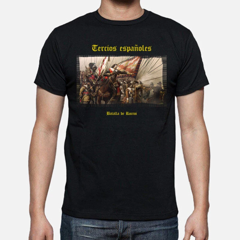 

Batalla De Rocroi. Camiseta Tercios Españoles. 100% Algodón, De Alta Calidad, De Gran Tamaño, Casual