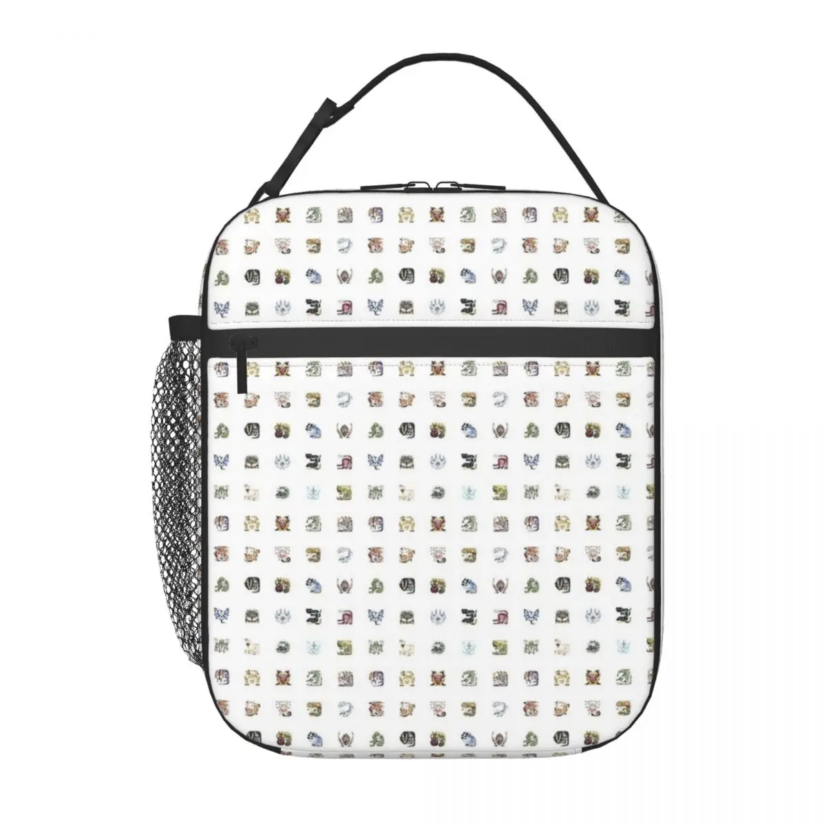 Monster Hunter World Tiled Icons Insulated Lunch Bag for Women Kids Leakproof Food Boxes Thermal Lunch Box Tote