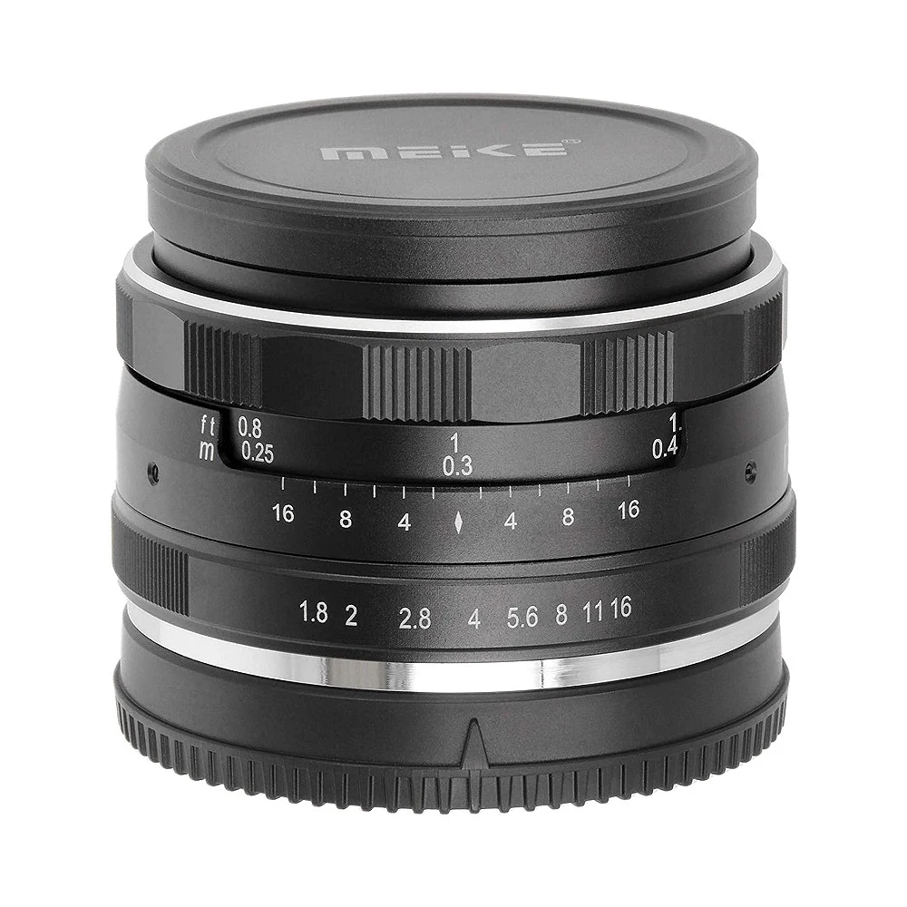 Imagem -02 - Meike 25 mm F1.8 Grande Angular Manual de Aps-c de Lente Principal para Olympus Panasonic Mft m4 E-pl6 E-m1 ii E-m5 E-m10 iv Gh4 Gh5 Bmpcc 4k