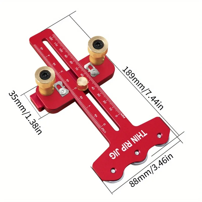 Table saw flip-chip fast cutting limit backer woodworking table, thin-cut saw milling fixture