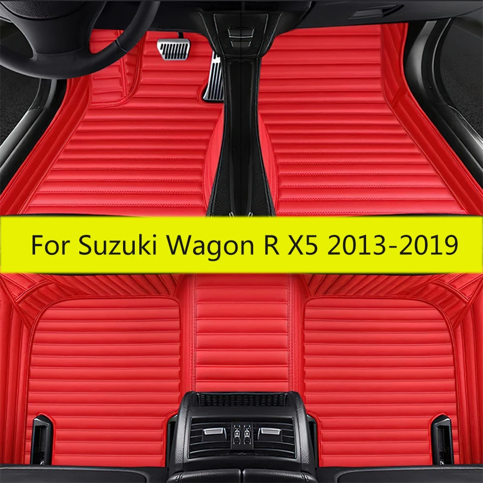 Car Floor Mats For Suzuki Wagon R X5 2019 2018 2017 2016 2015 2014 2013 Leather Custom Auto Foot Pads Automobile Carpets Cover