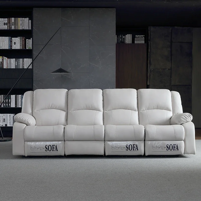 Designer Luxury Modern Sofa Genuine Leather Electric Italian Recliner Sofa Lounge Loveseat Divani Soggiorno Home Furniture