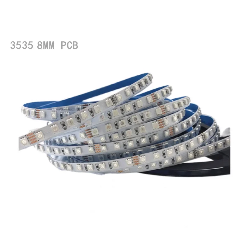 

DC12V 24V 3535 RGB Светодиодная лента Супер яркая 120 светодиодов/м 8 мм PCB RGB Гибкая лента Красочная линейная комната Украшение магазина 5 м