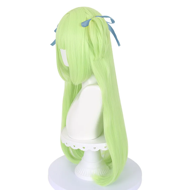 Parrucca cosplay per "Sakura No Hanabira" da "Senran Kagura" - Capelli lunghi verdi con cuoio capelluto realistico e trecce 100 cm
