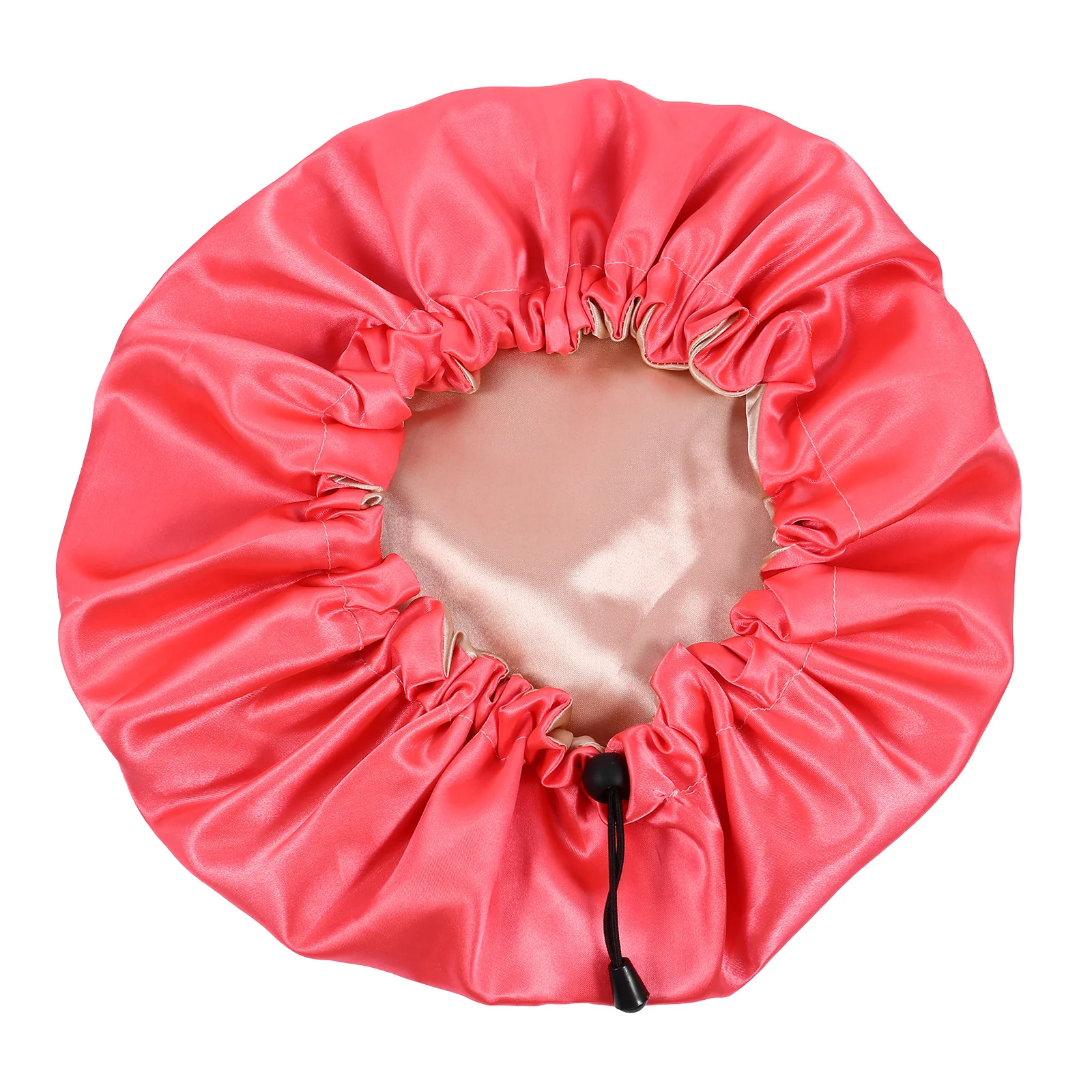 

Double Layer Bathing Shower Cap Elastic Hair Bonnet Satin Sleep Adjustable Headscarf Hat For Thick Long Braids