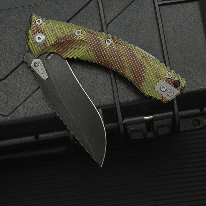 

Portable Folding Camping Outdoor Pocket Knife D2 Blade Aluminium Alloy Handle Hunting Survival Tactical Utility Knives EDC Tools