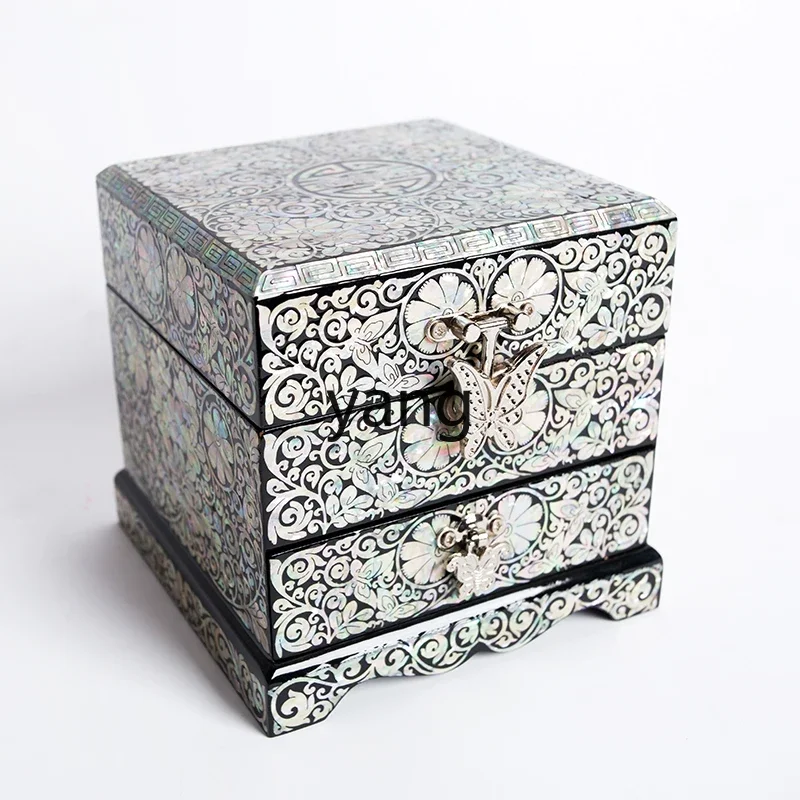 LH lacquered nut jewelry box wedding birthday gift to girlfriend exquisite gift