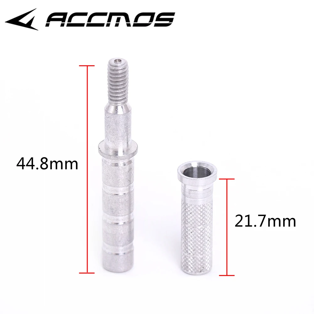 Archery ID 6.2 mm OD 7.6 mm Aluminum Arrow Insert Arrow Connecter for Take-down Arrow Shaft