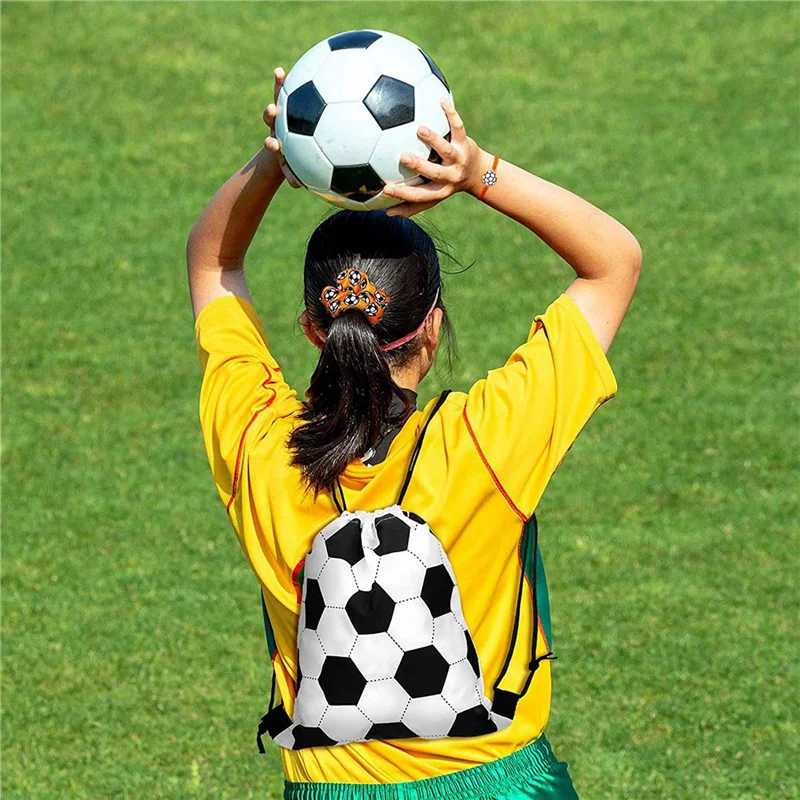 

36 Pieces Soccer Style Candy Drawstring Bag Softball Soccer Basketball Volleyball Drawstring Bags