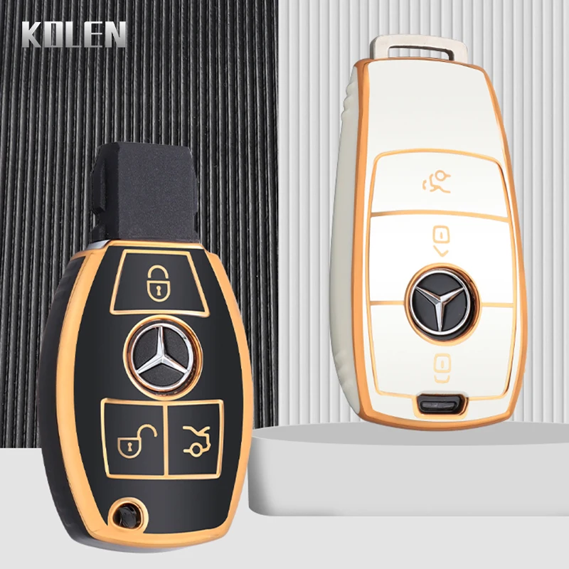 TPU Car Key Case Cover Shell For Mercedes Benz W204 W205 W206 W212 W213 W221 W222 W223 W463 A C E S Class GLA GLE GLC GLK GLS