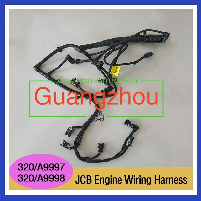 

for JCB JS210 JS220 JCB448 Engine Wire Harness New Excavator Engine Wiring Harness 320/A9998 320/A9997 Accessories New
