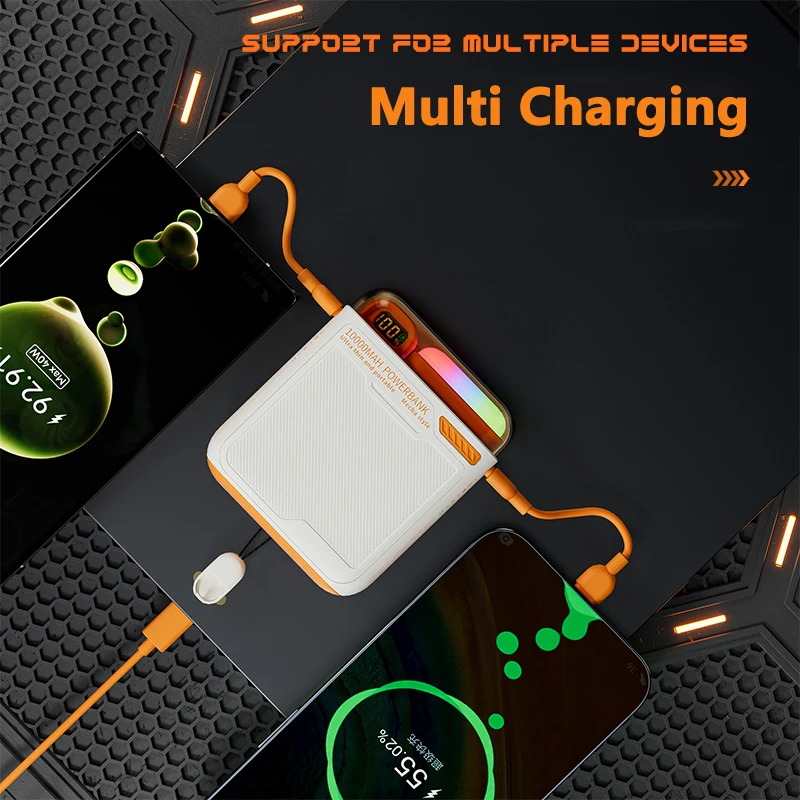 10000mAh Magsafe Power Bank Magnetic Wireless Charger Powerbank for iPhone 16 Xiaomi Samsung Portable Induction Charging Station