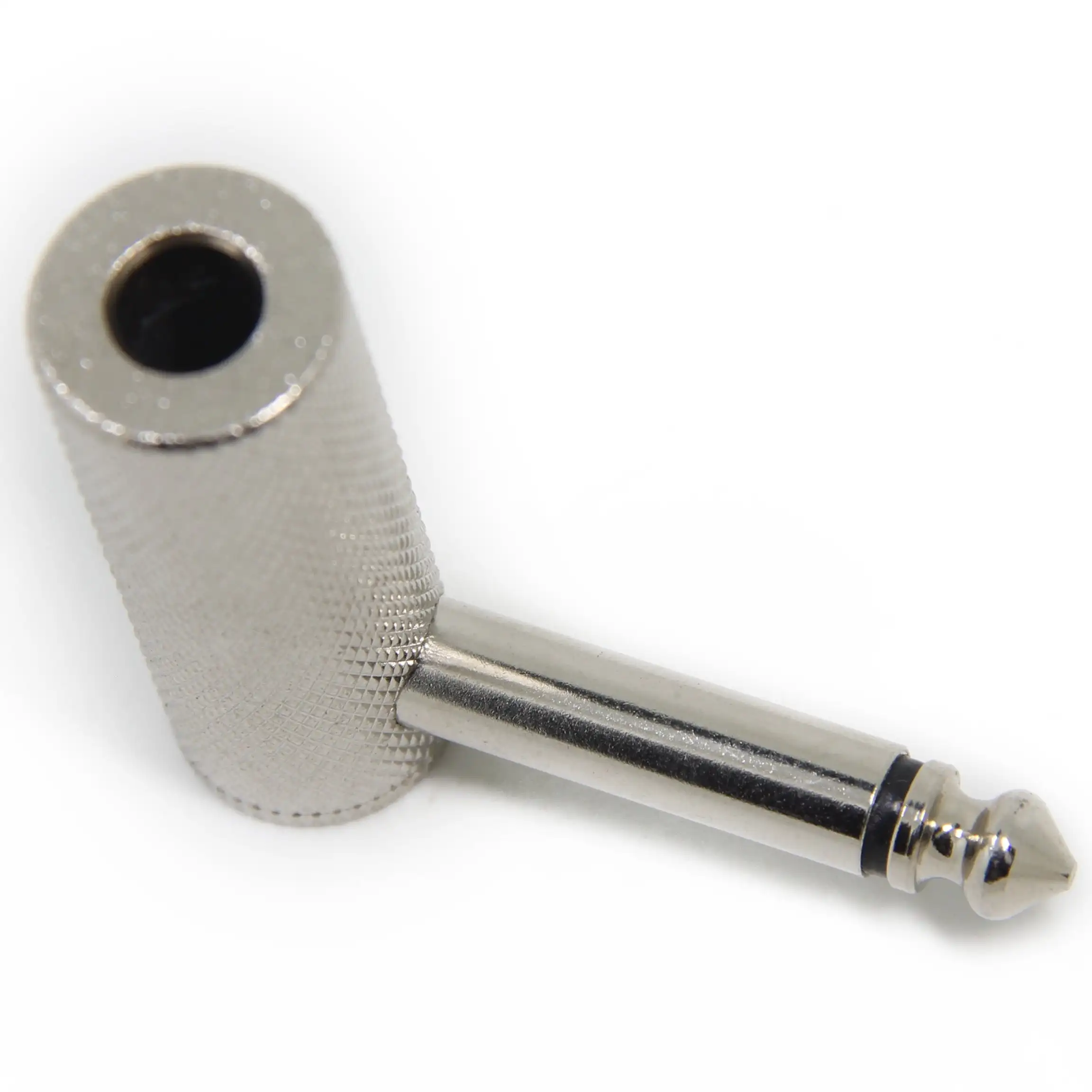 Adattatore per cavo per chitarra ad angolo retto da 1/4 pollici Premium, connettore in metallo resistente da 6.35mm 1/4 "TS Mono maschio a femmina