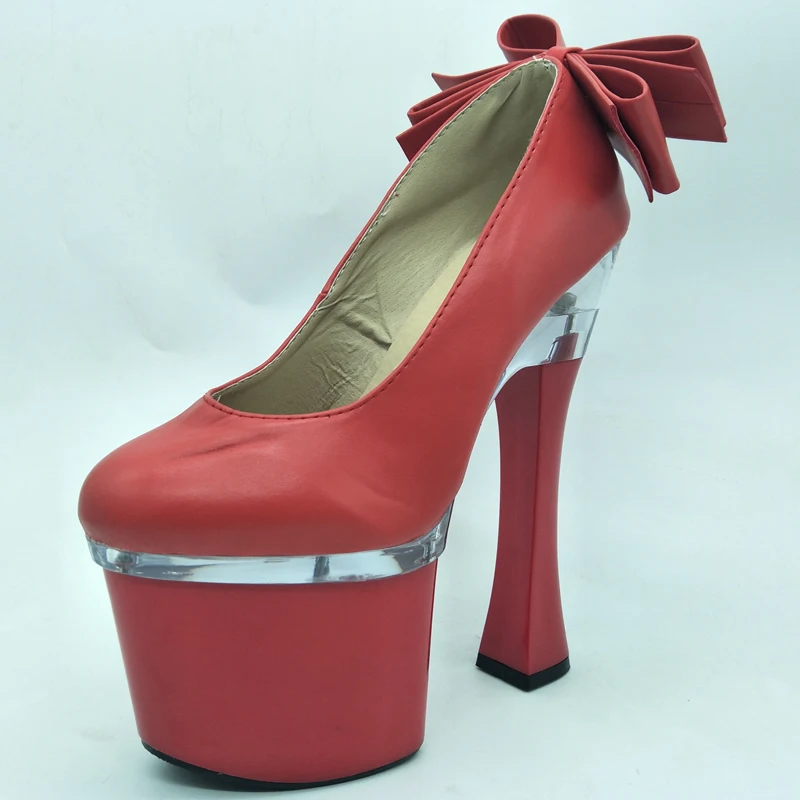 

LAIJIANJINXIA New 18CM/7inches PU Upper Sexy Exotic High Heel Platform Party Women Pumps Pole Dance Shoes D124