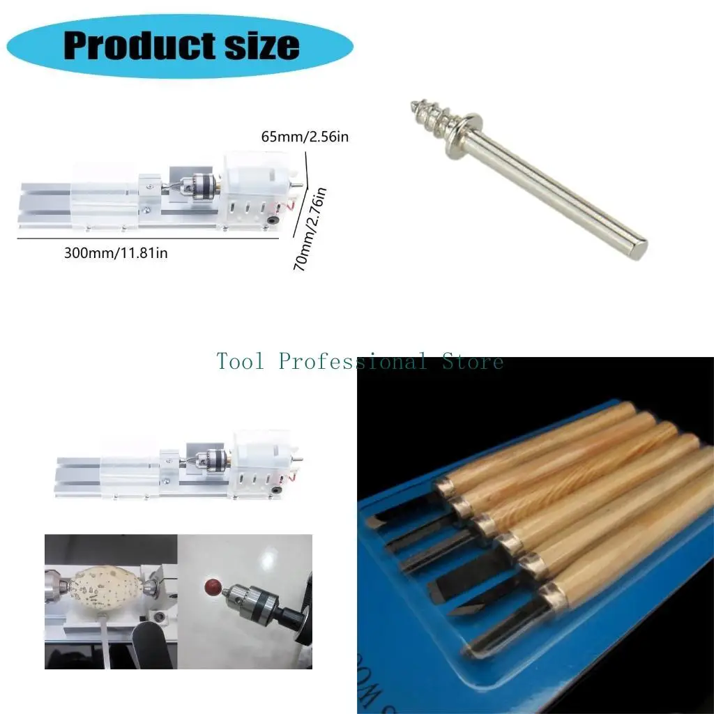 

57qf Мощные деревообрабатывающие токарные турниры Mini Beads Machine для домашних энтузиастов DIY Идеально подходит для бумаги,